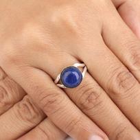 Lapis Lazuli Gemstone Silver Ring, 925 Sterling Silver Handmade Jewelry, September Birth-Stone Gift, Designer Wedding Ring For Her RR-83-25 4