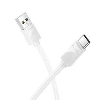 Hoco X114 white USB A to USB C cable, 3A, 1 m