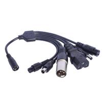 1–6 elektrinio paspirtuko jungčių adapteris 5,5x2,1 mm moteriškas į 8016 vyrišką ir 5,5x2,5 mm stabiliai įkrovimo laidui 1