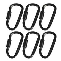 6lots Alloy Tactical Caribiner Hook Karabiners Keychain Carabiners Outdoor Gear for Camping Hiking and Outdoor Use žalia