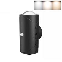 LED judesio jutiklio naktinis šviestuvas, keičiančių spalvų, belaidis sieninis šviestuvas, įkraunamas, magnetinis, saulėlydžio šviestuvas miegamajam, svetainei juodos fuksijos spalvos