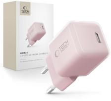 Sieninis įkroviklis USB-C rožinis 25W greitam įkrovimui