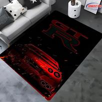 Retro GTR lenktyninio automobilio kilimas, Namų apyvokos daiktai svetainei ir miegamajam, Kilimas vaiko kambario sofai, Neslystantis kilimėlis prie durų, Kilimėlis grindims, Dovana 40x60cm (16x24in)