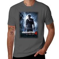 Uncharted 4 marškinėliai Marškinėliai juodi medvilniniai marškinėliai vienspalviai vyrams pakuotė medvilniniai marškinėliai 100% vyriški marškinėliai dizainerio S