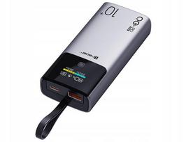 Atsarginis maitinimo šaltinis ("Power Bank") Powerbanka Tracer Comet 10000mah Pd Qc 22,5w Usb-a/usb-c Pilka