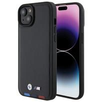BMW odinis antspaudas iPhone 15 Plus su trispalviu antspaudu - juodos spalvos