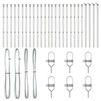 vidaXL Tvorelės stulpas 26 pcs Pilka 3,2 x 3,2 x 80 cm