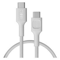 USB-C cable 0.3m 100W Greencell PowerStream Fast Charging PD Snow White