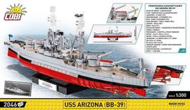 Laivo modelis - COBI - USS ARIZONA (BB-39) - Pilka - 1 vnt. - Nuo 10 m.