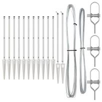 Įtvirtinimo stulpai su smaigaliu 13 vnt Ø32 mm 120 cm Cinkuota plienas
