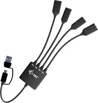 USB Hub - I-TEC - 4 prievadai - 2 USB-C, 2 USB-A - 5Gbps - Kompaktiškas dizainas