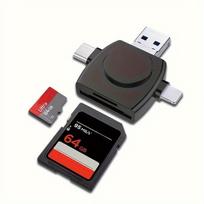 4 viename didelės spartos SD kortelių skaitytuvas USB-C ir USB A į Micro TF kameros kortelių adapteris kortelių rašytuvas telefonui planšetiniam kompiuteriui