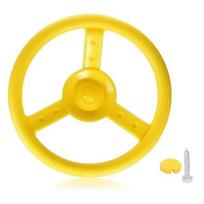 Playground Swing Add-On Steering Wheel Device Replacement Climbing Function Interactive Accessory for Backyard Garden Swing Sets geltona