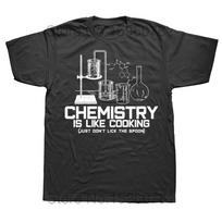 Chemija yra kaip maisto gaminimas Madingi Vyriški Vasariniai Marškinėliai Sloganas Trumpomis Rankovėmis Apvalia Kaklo iškirpte Juokingi Viršutiniai Drabužiai Marškinėliai Juokdariški Marškinėliai S