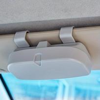 Universalus automobilių saulės skydelio akinių dėklas. , Pilkas automobilio akinių dėklas