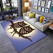 Šaunus pelėdos 3D spausdinimo kilimas svetainei, miegamajam, koridoriui Alfombra neslystantis minkštas kilimėlis sofai, prie durų namų dekoravimui Tapete 40x60cm (16x24in)