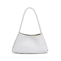 New women's bags, fashionable hand-woven bags, portable vegetable baskets, shoulder bags, personalized crescent bags. 32*7*17cm