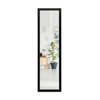 Costway stačiakampis viso ilgio veidrodis su pakabinamais kabliukais durims 33x119cm juodas
