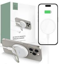 indukcinis kroviklis su MagSafe ir stovu su USB C laidu - baltas