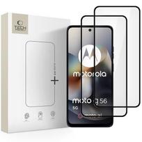 Grūdintas stiklas telefonui juodas 2 vnt. Motorola Moto G56 5G