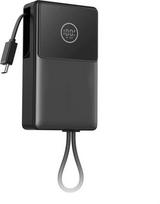 Atsarginis maitinimo šaltinis ("Power Bank") „Joyroom JR-PR1“ 10000mAh 22,5W išorinė baterija su integruotu ištraukiamu USB-C laidu, juoda