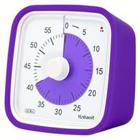 1 vnt, Laikmatis, 60 Minučių Vizualinis Laikmatis Su Apsauginiu Dėklu ,  Violetinė Violetinė