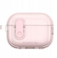 Permatomas rožinis dėklas AirPods Pro 2 apsaugai AmazingThing