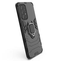 Ring Armor tvirtas hibridinis dėklas + magnetinis laikiklis, skirtas Samsung Galaxy A73 , juodas