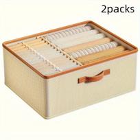 Drabužių spintos laikymo dėžė, sulankstoma laikymo dėžė. ,  2 vnt Beige