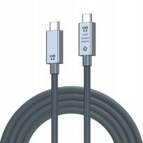 Kabel USB C 4.0 szybki elastyczny 40Gbps PD 240W macbook smartfon 1m 8K