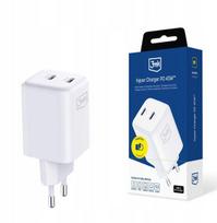 3mk Hyper Charger PD 45W GaN QC4+ PPS 2C Super-Fast Charge 2.0 White