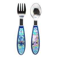 2 dalių valgymo rinkinys - THERMOBABY - LILO & STITCH - Šakutė + šaukštas - Nerūdijantis plienas