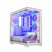 Korpusas Kompiuterio Korpusas - MODECOM VOLCANO STELLAR ARGB MIDI ATX 8F USB-C Baltas
