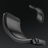 dėklas Realme 10 Pro+ lanksčiam silikoniniam anglies dėklui, juodos spalvos