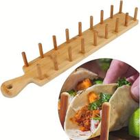 Medinis taco laikiklis, stovas - 8 tacos.