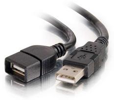 C2G 6.6ft USB Extension Cable - USB A to USB A Extension Cable - USB 2.0 - M/F - USB-Verlangerungskabel - USB (M) zu USB (W) - 2 m - Schwarz
