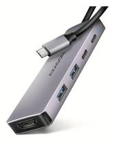 AXAGON HMC-5H60 Hub 5 in 1, USB-C 5Gbps, 2x USB-A, 1x USB-C, HDMI 4k/60Hz, PD 100W, USB-C laidas 15cm
