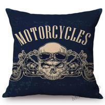 Vintažinis motociklų klubas Niujorkas Motociklų lenktynės Funky pagalvės užvalkalas Juodos raidės spaudas Gyvenk greitai, mirk jaunas Sofa Lininis pagalvės užvalkalas 450mm*450mm