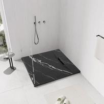 Dušo padėklas Rea Bazalt, Carrara Black, 90x90 cm