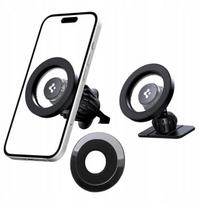 Telefono laikiklis SPIGEN MFT13 MAGNETIC MAGSAFE DASHBOARD & VENT CAR MOUNT BLACK