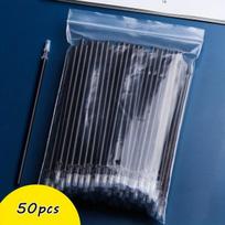 50 vnt./Rinkinys trinamų gelio rašalo šerdelių: 0,5mm mėlynas rašalas, plaunamas laikiklis, idealu mokyklai ir biurui! , 50 vnt juodos spalvos