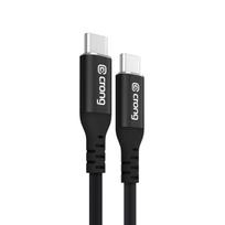 USB-C kabelis - CRONG - Soft Link - 100 W PD - 5 A - 200 cm juodas