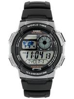 casio vyriškas laikrodis ae-1000w 1bvdf (zd073g) - pasaulio laikas + dėžutė