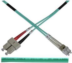 LYNX duplexní patch kabel MM, OM3, LC/LC, 50/125µm, 0,5m