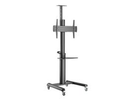 TV laikiklis Monitora stiprinājums Gembird Aluminum TV Floor Stand  with Caster Wheels Black