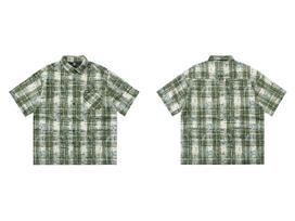 Chicano Gangster Style Rust Camo Loose-Fit Shirt XL raudona