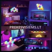 Kambario apšvietimas Hexagon Ambience LED RGB dekoracija 6vnt