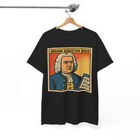 Bach Komiksų marškinėliai: Retro Klasikinės Muzikos Grafinis Marškinėlis Retro Gatvės Stiliaus Aukštos Kokybės Apvalia Kaklo Trumpomis Rankovėmis Vyriškas Marškinėlis XL