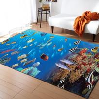 Vandenyno koralai Svetainės kilimas Žuvys 3D kilimai Berniukų miegamojo kilimai vaikų kambariui Flanelinis virtuvės kilimėlis Durų kilimėlis Įėjimas 40x60cm