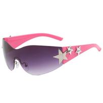 Rimless Y2K Sunglasses Futuristic Star Wrap Around Sun Glasses 2000S Accessories for Women Men Trendy Aesthetic Shades juoda